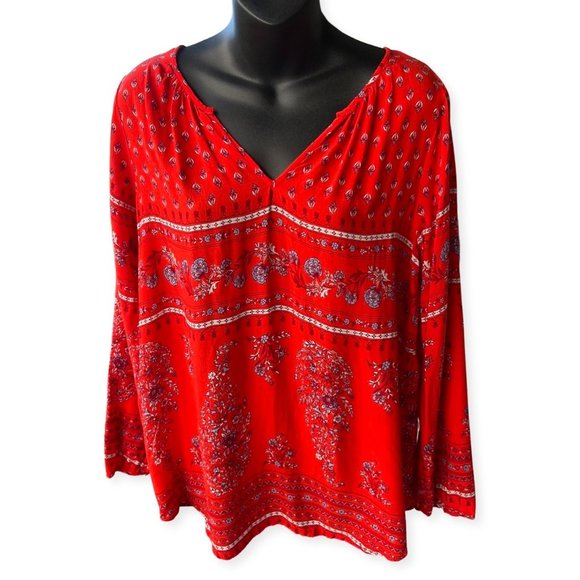 🌸4/$20🌸 V-Neck Boho Blouse - Picture 4 of 10